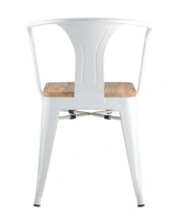 Стул TOLIX ARM WOOD с подлокотниками черный