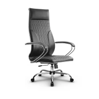Кресло для руководителя Метта L 1c 44B/K_17833 Кожа перфорированная NewLeather – Черный