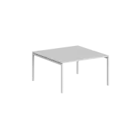 Стол-бенч двойной Sigma / 1200×1438×750 / Металл: 40×40 Белый; Столешница: Дуб темный / SG.244.OD.44.WH