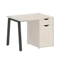 Home Office Стол офисный VR.SP-3-98.1.A Денвер светлый/Белый металл 980×720×750