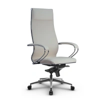 Кресло для руководителя Метта L 1m 42/K_17839_Кожа перфорированная NewLeather – Черный