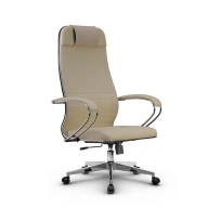 Кресло для руководителя Метта L 1m 38K2/K_17834_Кожа перфорированная NewLeather – Черный