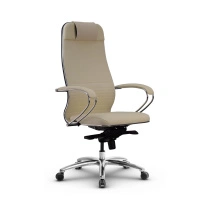 Кресло для руководителя Метта L 1m 38K2/K_17838_Кожа перфорированная NewLeather – Черный