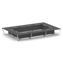 Стол для переговоров прямоугольный Steel Meet KD-PR.B.SP-26K2 / Тиквуд Светлый – Металл Серый / 6000×4000×750