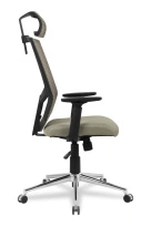 Кресло для руководителя College HLC-1500H/GREY Спинка - сетка Серый / Сиденье - полиэстер Серый