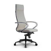 Кресло для руководителя Метта L 1m 42/K_17840_Кожа перфорированная NewLeather – Черный