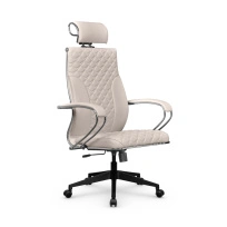 Кресло для руководителя Метта L 2c 44C/K_17832_Кожа перфорированная NewLeather - Черный_Кожа перфорированная NewLeather - Черный
