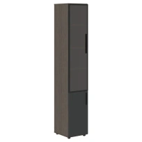 Шкаф для документов высокий узкий VHCS 40.2(L) Яшма черный/Кобра 400×430×2253 VELION
