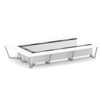 Стол для переговоров П-образный Steel Meet KM-PR.B.SP-15P / Тиквуд Светлый – Графит Глянец – Металл Серый / 4800×3200×750