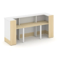 Style Стойка ресепшн, комплект №5 Л.РН-5 Вяз Благородный/Белый 2472×758×1156