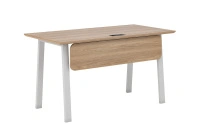 Стол офисный с А-образными опорами 60×30 и царгой ECOSTILE / Дуб Честерфилд ECO101/А/60х30/WHT/ANT.U003 +ECO801.U003