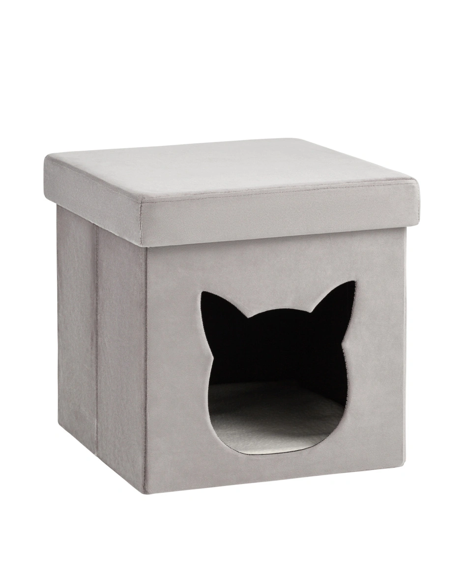Пуф складной с ящиком Store Pet серый