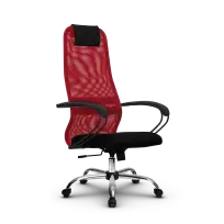 Кресло для руководителя Metta SU-BP-8 (SU-BK130-8) CH / Красный – Красный