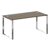 Metal System Direct Стол рабочий руководителя на О-обр. м/к БО.СРР-4.8 Акация/Нерж. сталь 1600*800*750