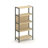 Односекционный стеллаж четырехярусный Shelf System SN.STM-411 Вяз Благородный/Металл Антрацит 810×400×1613
