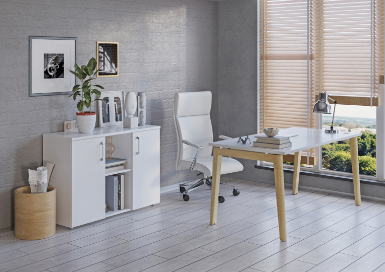 Мебель для персонала Onix Wood цвет Белый Бриллиант - Дуб Светлый