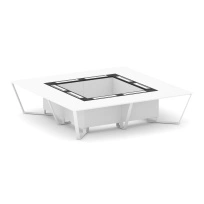 Стол для переговоров квадратный Steel Meet KM-PR.B.SP-16K / Тиквуд Светлый – Графит Глянец – Металл Белый / 3200×3200×750