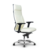 Кресло для руководителя Метта L 1m 44M/4D_17838_Кожа перфорированная NewLeather – Темно-бордовый