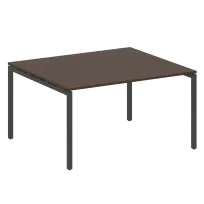 Metal System Quattro Перег. стол (1 столешница) на П-образном м/к 40БП.ПРГ-1.3 Акация/Антрацит металл 1400*1235*750