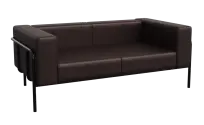 Flex Диван двухместный FLX-2 Латте Люкс 405/Металл Черный 1750*915*690