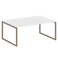 Metal System Quattro Перег. стол (1 столешница) на О-образном м/к 40БО.ПРГ-1.5 Акация/Антрацит металл 1800*1235*750