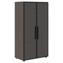 Шкаф для документов со стеклянными дверьми VMCS 80.2 Яшма черный 800×430×1517 VELION