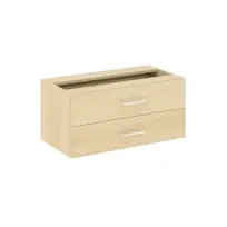 Модуль с 2 ящиками и задней стенкой Shelf System SN.YZSM-001 Тиквуд Светлый/Металл Белый 750×391×342