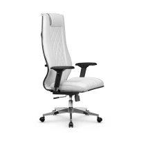 Кресло для руководителя Метта L 1m 50M/4D_17834_Кожа перфорированная NewLeather - Черный_Кожа перфорированная NewLeather - Черный