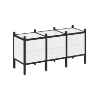 Loft Прямой стеллаж наборный VR.L-06 Тиквуд тёмный/Белый металл 1278×446×636