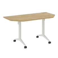 X-Pull Стол складной мобильный X.M-7.T1 Тиквуд тёмный/Белый металл 1440×720×753