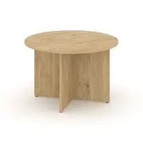 Стол для переговоров круглый Style Project SN-D.SPRG-004 Тиквуд Светлый 1180×1180×750