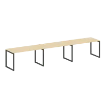 Metal System Quattro Р. ст. на 3 раб. места на О-образном м/к 40БО.СМ-3.3 Акация/Антрацит металл 4200*720*750
