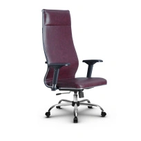 Кресло для руководителя Метта L 1m 42/4D_17833_Кожа перфорированная NewLeather – Темно-коричневый