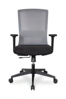 Кресло офисное College CLG-426 MBN-B Grey Спинка - сетка Серый / Сиденье - полиэстер Черный