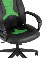 Кресло игровое TopChairs ST-CYBER 9 черный/зеленый
