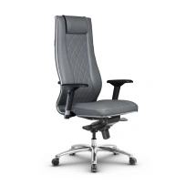 Кресло для руководителя Метта L 1m 50M/4D_17838_Кожа перфорированная NewLeather - Черный_Кожа перфорированная NewLeather - Черный
