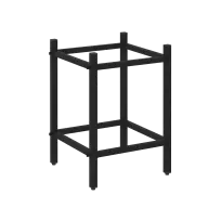 Loft Угловой проходной модуль VR.L-SL.UPK-1.1.1 Серый металл 446×446×636
