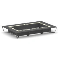 Стол для переговоров прямоугольный Steel Meet KM-PR.B.SP-26K2 / Тиквуд Светлый – Графит Глянец – Металл Антрацит / 6000×4000×750