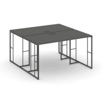 Стол-бенч на металлокаркасе Rift RF.DRS-015 Дуб Табак/Металл Черный 1780×1432×750
