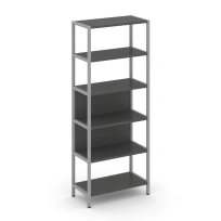 Односекционный стеллаж пятиярусный Shelf System SN.STM-511 Тиквуд Светлый/Металл Серый 810×400×1980
