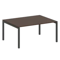 Metal System Quattro Перег. стол (1 столешница) на П-образном м/к 50БП.ПРГ-1.4 Акация/Антрацит металл 1600*1235*750