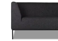 Трехместный диван Ультра 2.0 Euroforma / Рогожка Wool / Черный / 1820×720×750