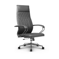 Кресло для руководителя Метта L 1m 44M/K_17834_Кожа перфорированная NewLeather – Черный