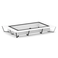 Стол для переговоров прямоугольный Steel Meet KM-PR.B.SP-26K2 / Тиквуд Светлый – Графит Глянец – Металл Черный / 6000×4000×750