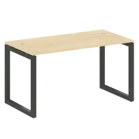 Metal System Quattro Стол офисный на О-образном м/к 50БО.СП-3 Вяз/Мокко металл 1400×720×750