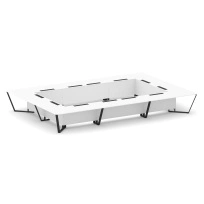 Стол для переговоров прямоугольный Steel Meet KD-PR.B.SP-26K2 / Тиквуд Светлый – Металл Черный / 6000×4000×750
