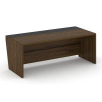 Стол руководителя прямой без тумбы Corner (Корнер) COR.SR-20 Каштан Тоскана/Черный 2000×900×750