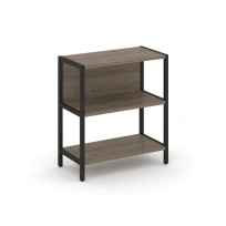 Односекционный стеллаж двухярусный Shelf System SN.STM-211 Тиквуд Светлый/Металл Черный 810×400×879