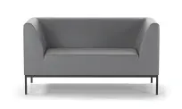 Двухместный диван Ультра 2.0 Euroforma / Экокожа Euroline / Черный / 1420×720×750