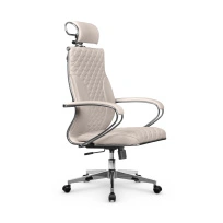 Кресло для руководителя Метта L 2c 44C/K_17834_Кожа перфорированная NewLeather - Черный_Кожа перфорированная NewLeather - Черный